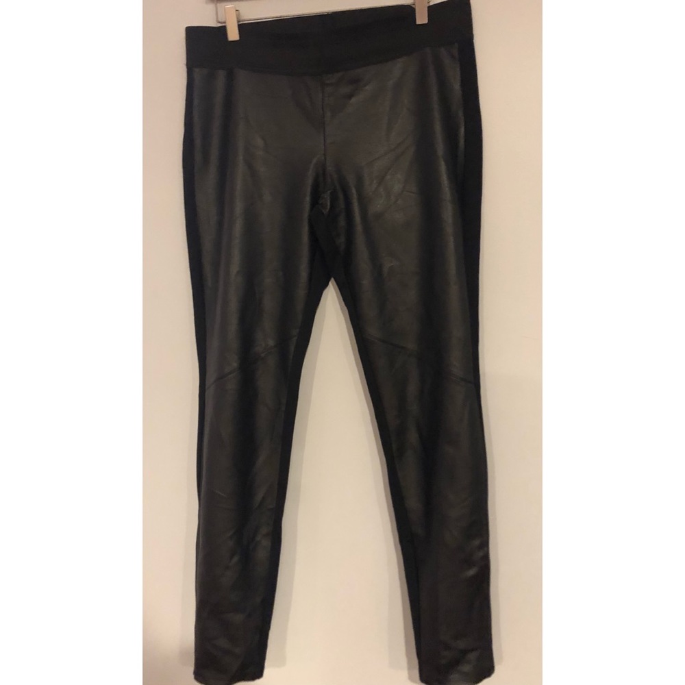 Rock and Republic leather and cotton leggings